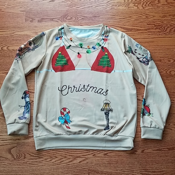 bikini christmas sweater